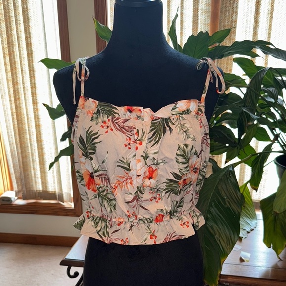 Paper Crane Pink and Green Bustier Camisole - Picture 1 of 3